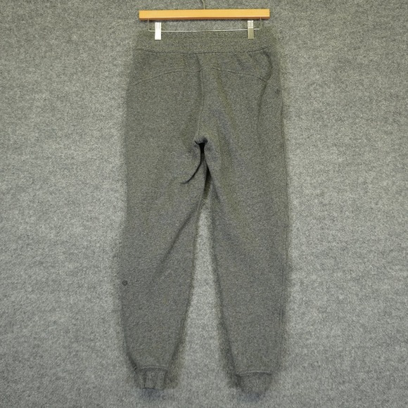 Lululemon Scuba Jogger Women 6 Grey Heathered High Rise Fleece Sweatpants - Picture 2 of 8